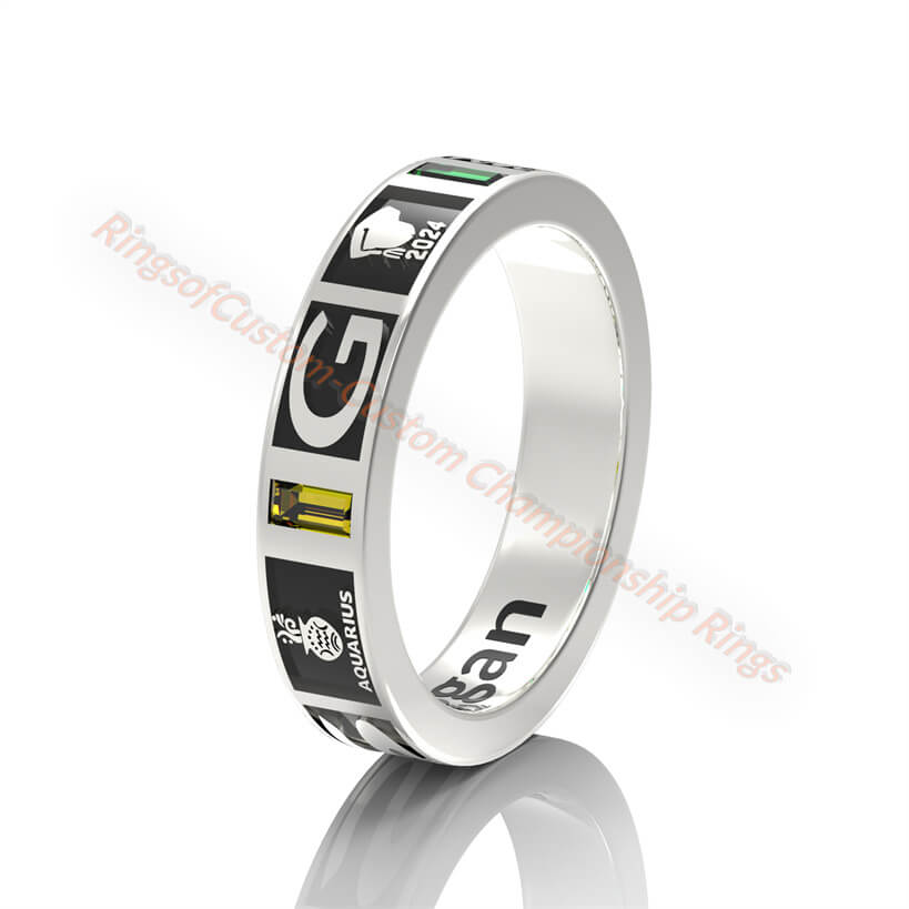 2023 Personalized Birthstone Ring, Custom 925 Sterling Silver Ring, Custom Christmas Gift